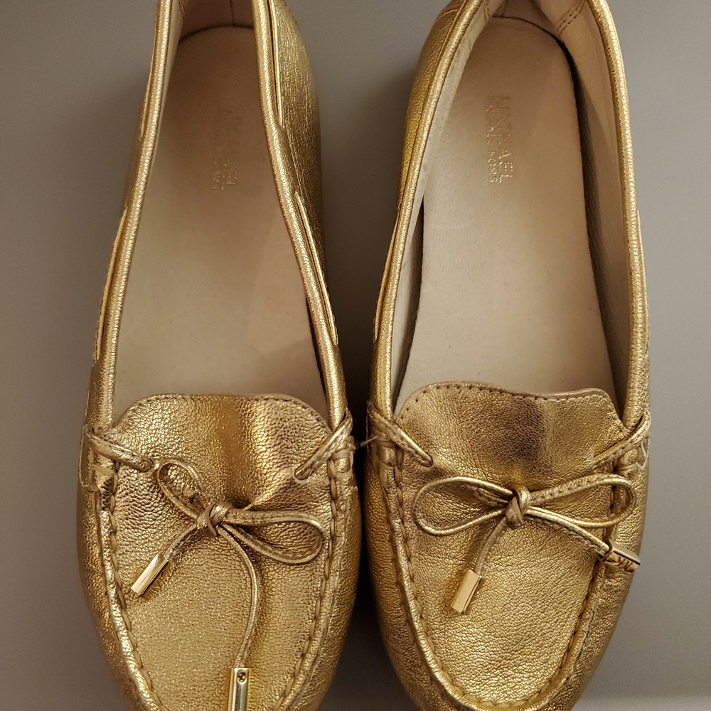 Michael Kors Gold Loafers